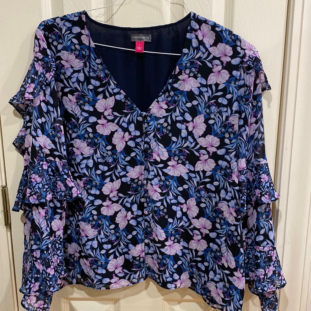 Vince Camuto large bell sleeve top